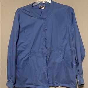 Butter soft ceil blue scrub jacket, xlg